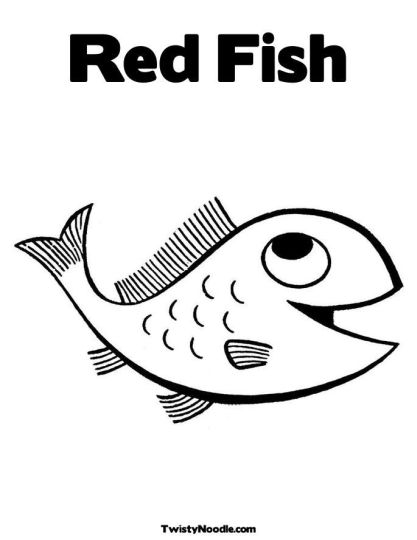 One Fish Two Fish Red Fish Blue Fish Coloring Pages - Part 1